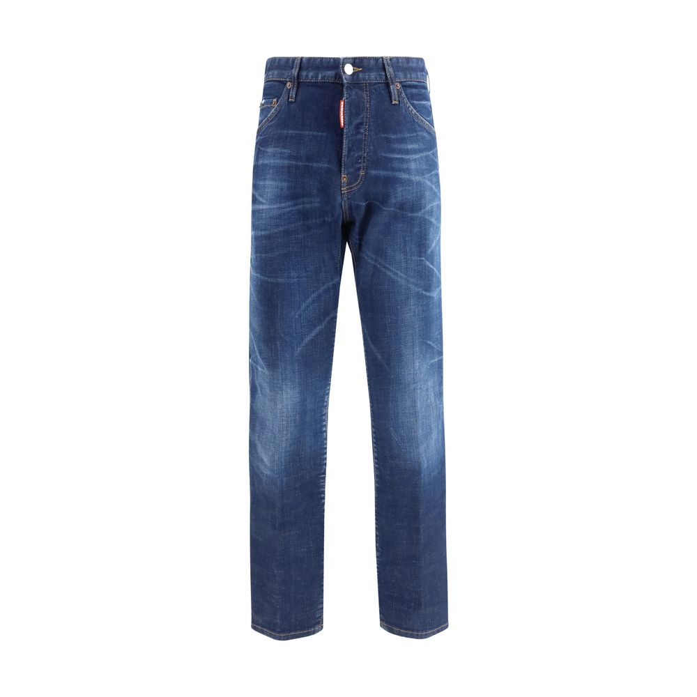 Dsquared² Blue Cotton Slim Fit Jeans - Teddy Jeans
