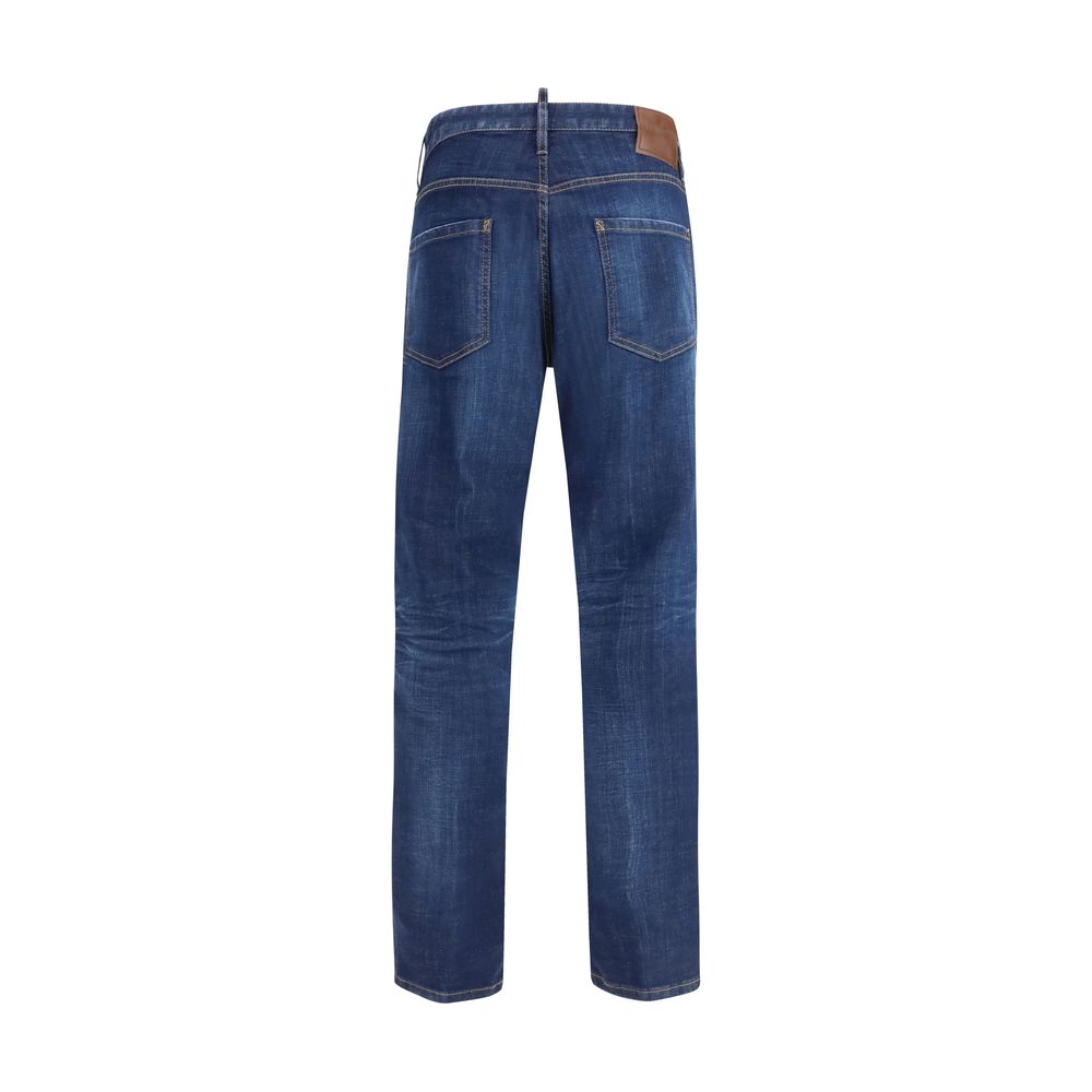 Dsquared² Blue Cotton Slim Fit Jeans - Teddy Jeans