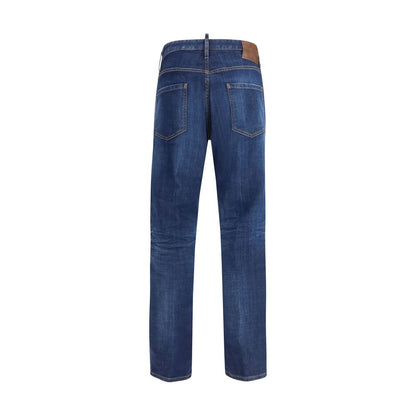 Dsquared² Blue Cotton Slim Fit Jeans - Teddy Jeans