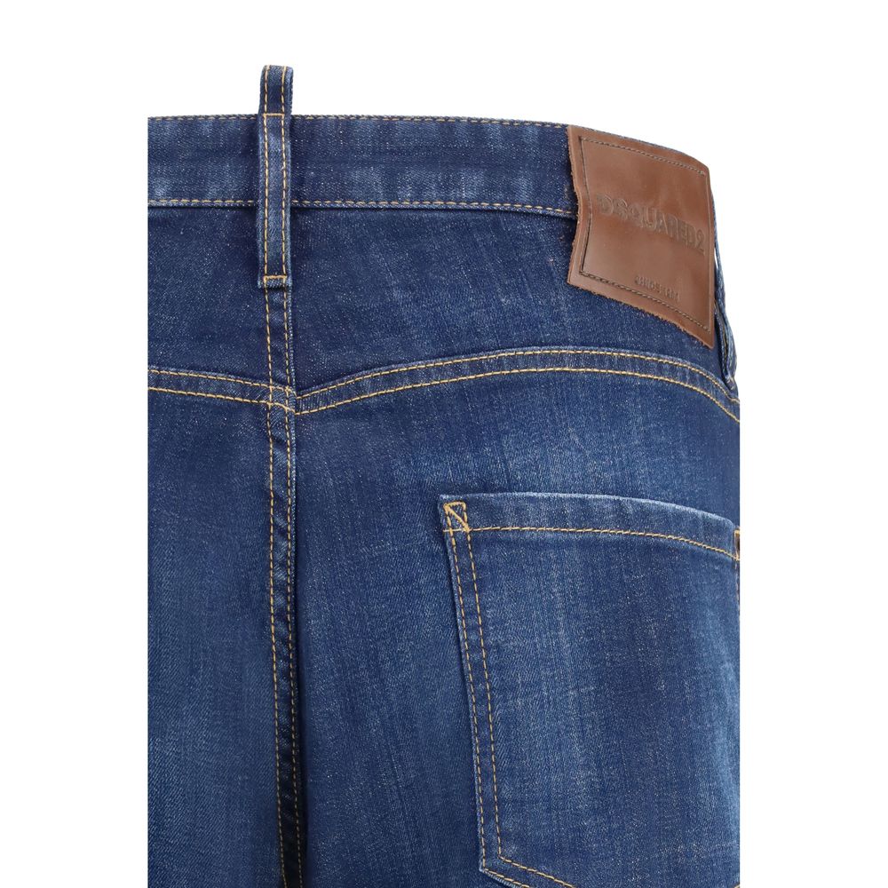 Dsquared² Blue Cotton Slim Fit Jeans - Teddy Jeans