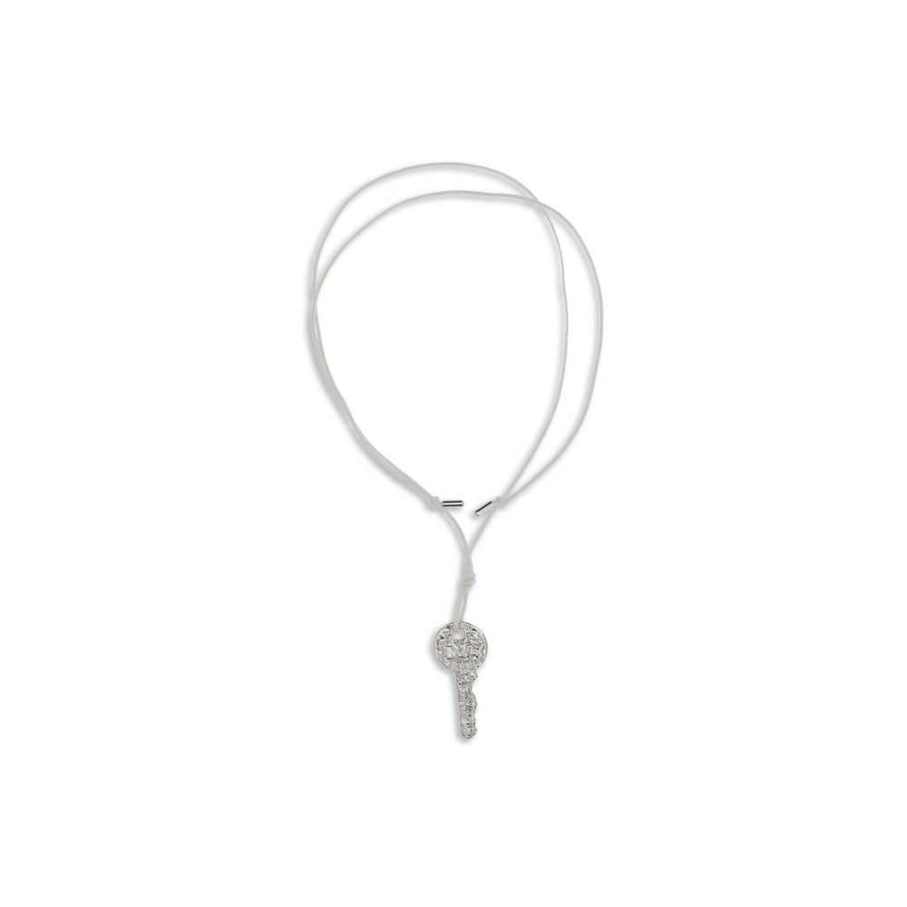 MM6 Silver Brass Key Pendant Necklace