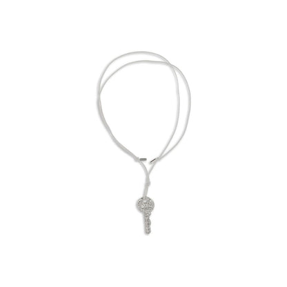 MM6 Silver Brass Key Pendant Necklace