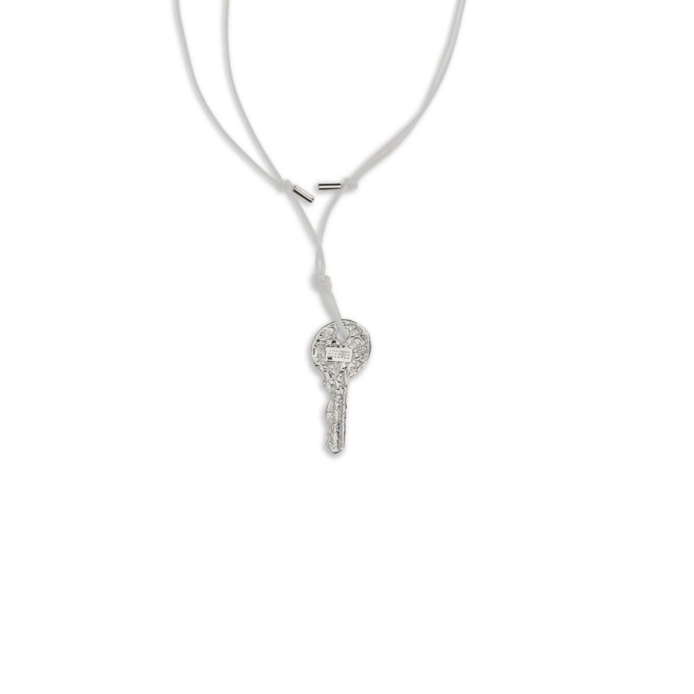 MM6 Silver Brass Key Pendant Necklace