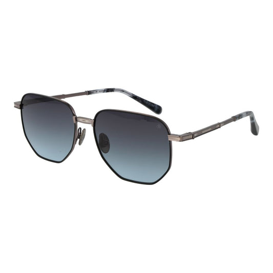 Scotch & Soda Men’s Sunglasses – Black Metal Frame, Blue Lenses
