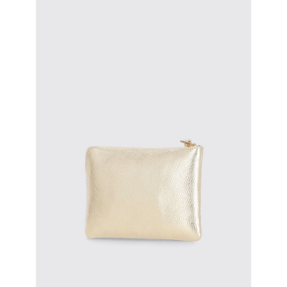 Coccinelle Gold Leather Clutch Bag: Effortless Elegance