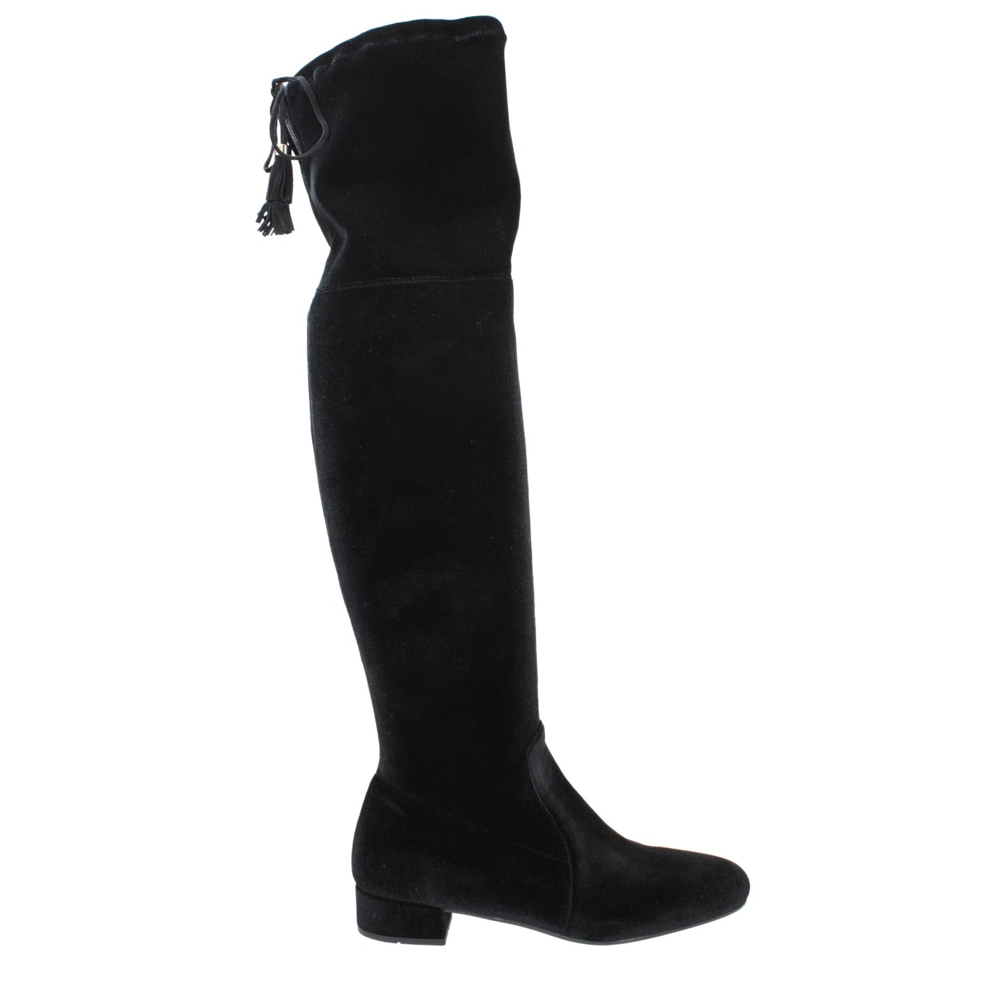 Prada Black Velvet Over The Knee Boots