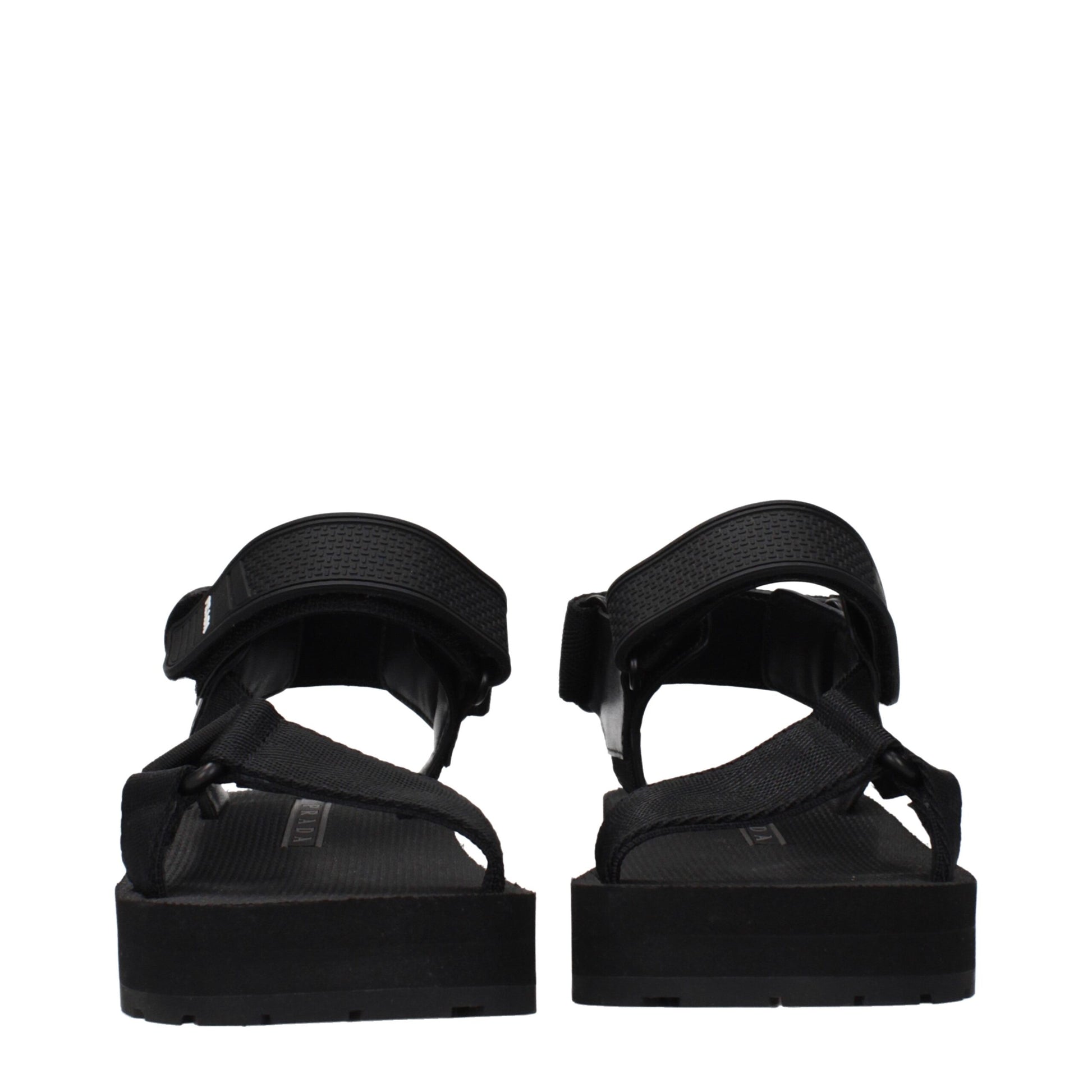 Prada Black Nomad Flat Sandals