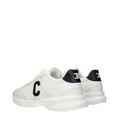 Celine White Leather Athletic Sneakers