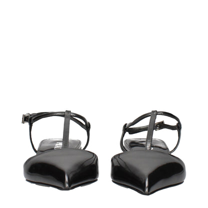 Prada Gray Leather Flat Sandals – Refined Elegance for Every Occasion