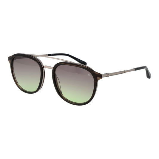 Scotch & Soda Men’s Sunglasses – Brown Aviator Frame, Multicolour Gradient Lenses