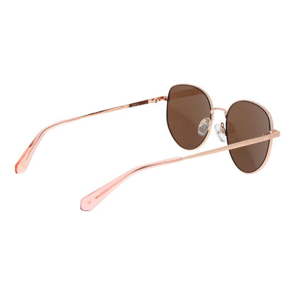 Ted Baker Women’s Sunglasses – Rose Gold Metal Frame, Brown Lenses
