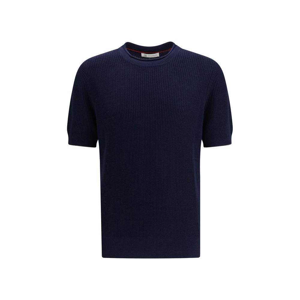 Brunello Cucinelli Blue Linen T-Shirt - Elegant Comfort for the Modern Wardrobe