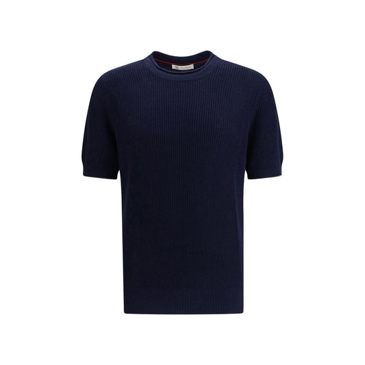Brunello Cucinelli Blue Linen T-Shirt - Elegant Comfort for the Modern Wardrobe