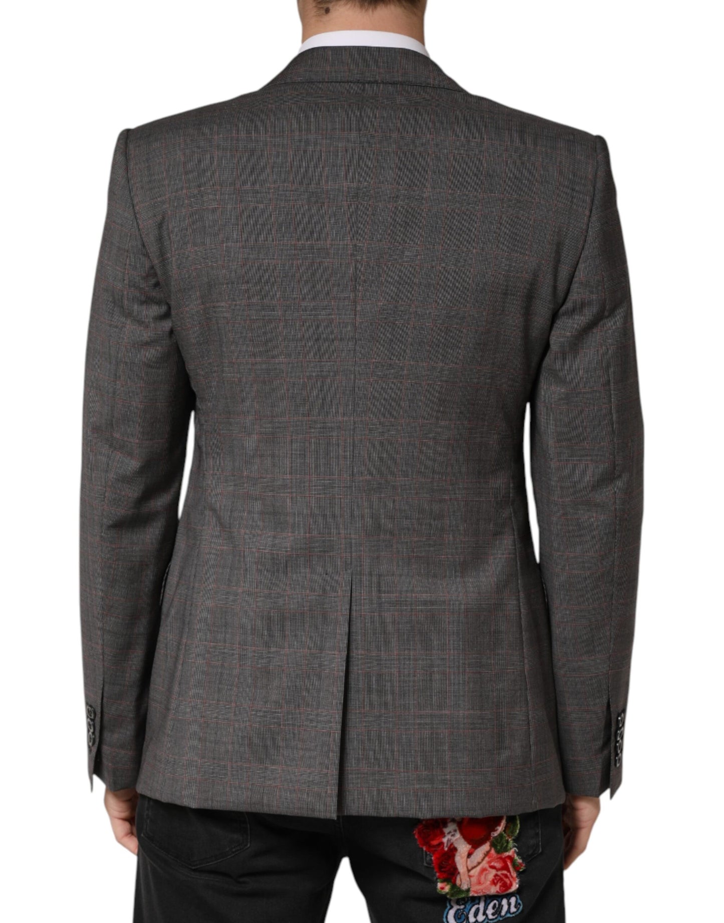 Dolce & Gabbana Gray Wool Single Breasted 2 Button Blazer