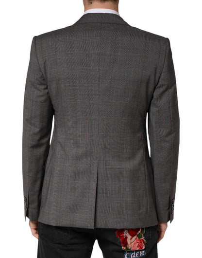 Dolce & Gabbana Gray Wool Single Breasted 2 Button Blazer