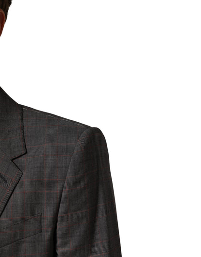 Dolce & Gabbana Gray Wool Single Breasted 2 Button Blazer