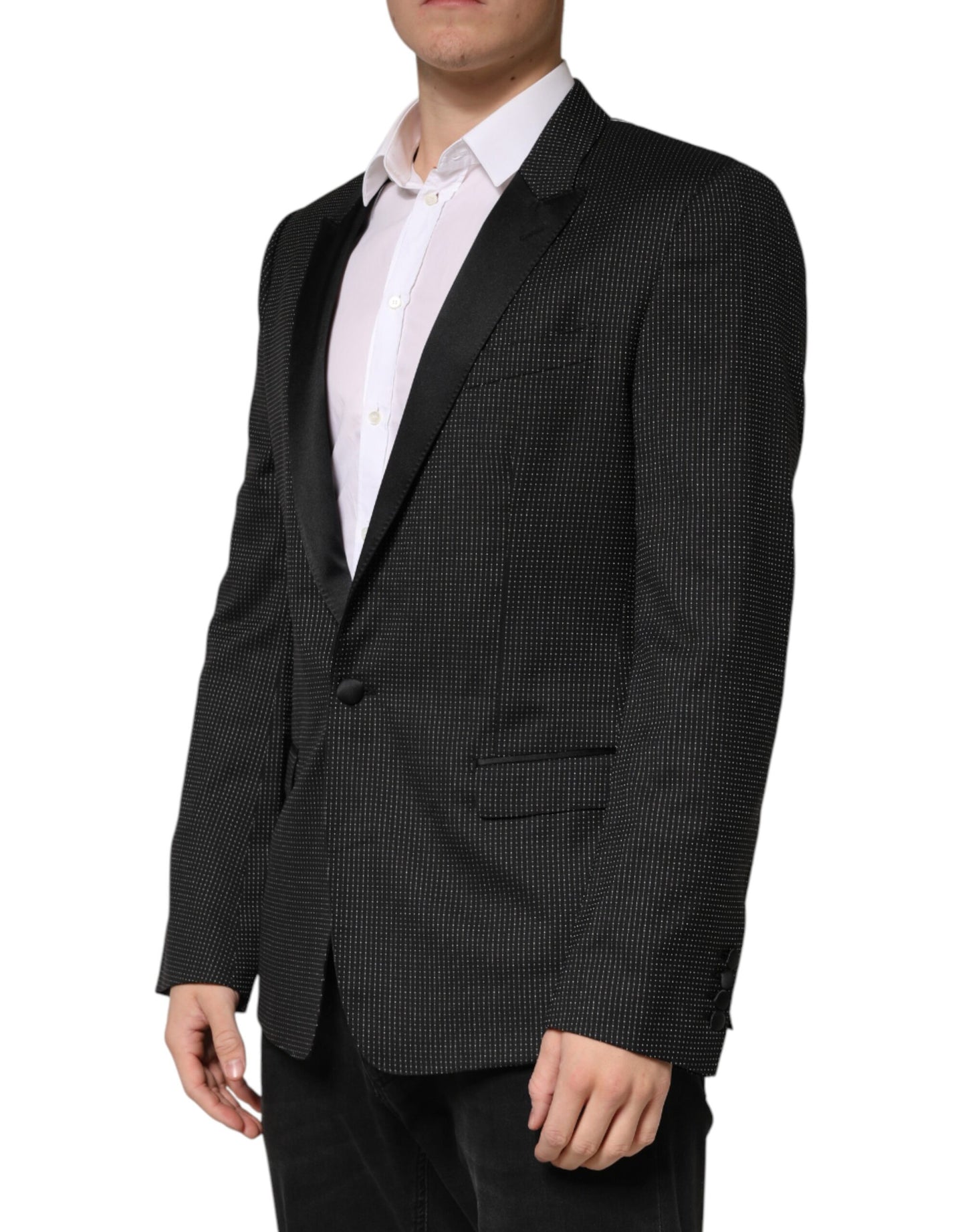 Dolce & Gabbana Black Fantasy Single Breasted Jacket Blazer