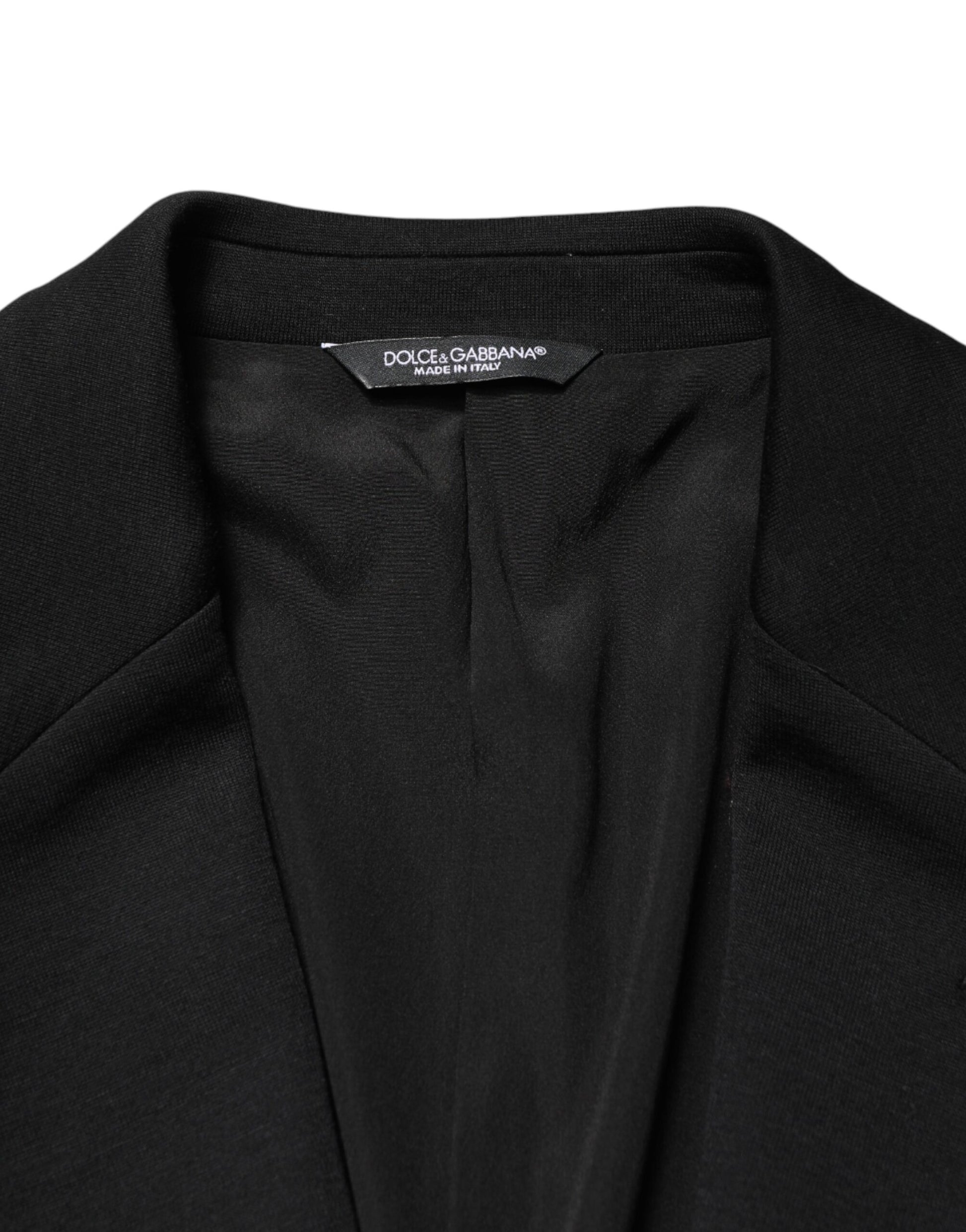 Dolce & Gabbana Black Wool Single Breasted 2 Button Blazer