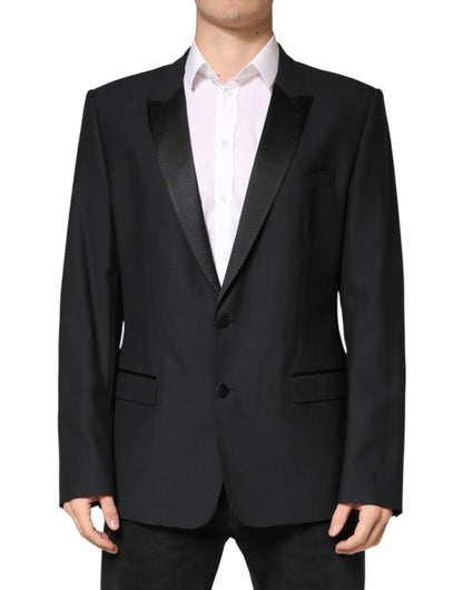 Dolce & Gabbana Black MARTINI Single Breasted Jacket Blazer