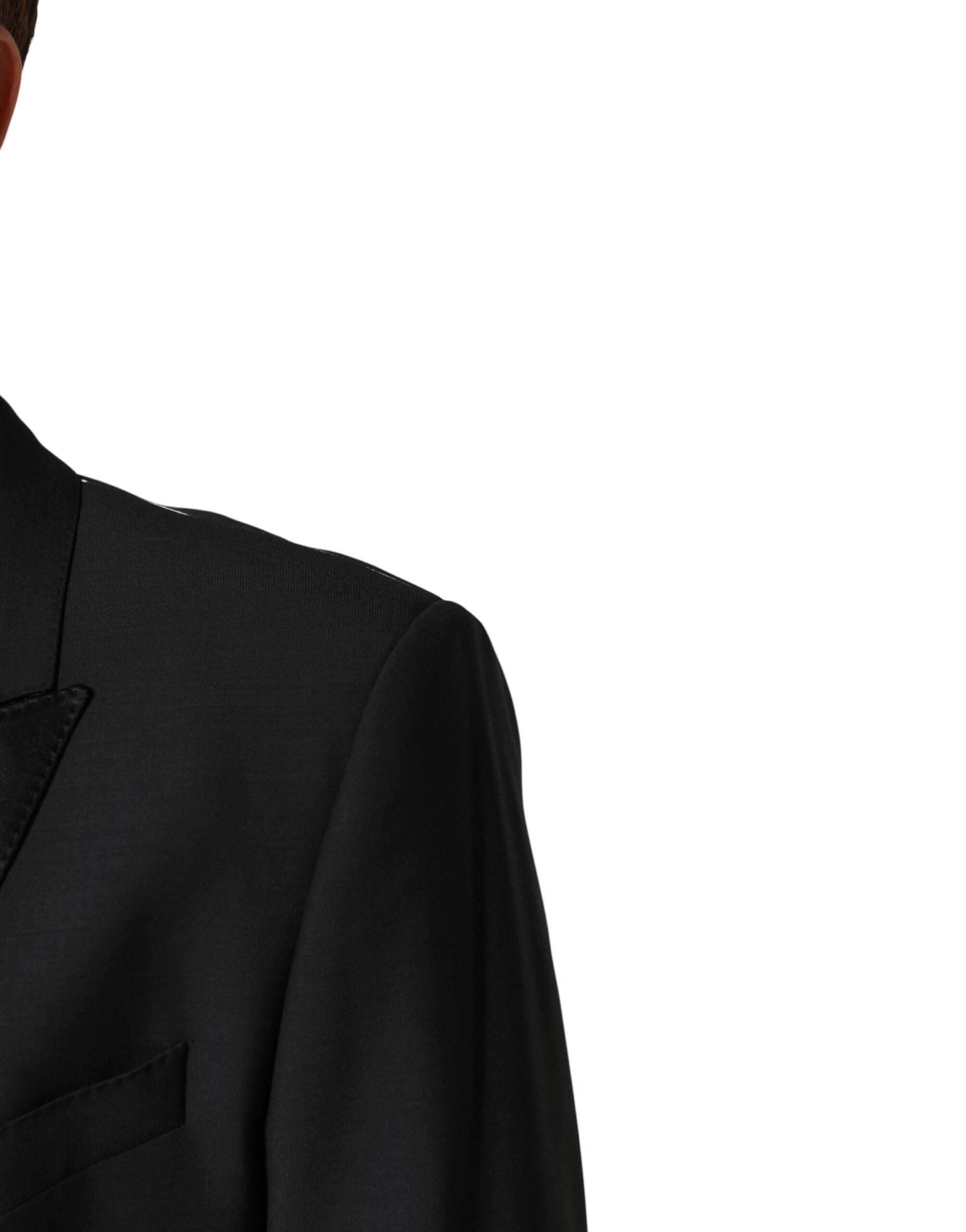 Dolce & Gabbana Black MARTINI Single Breasted Jacket Blazer