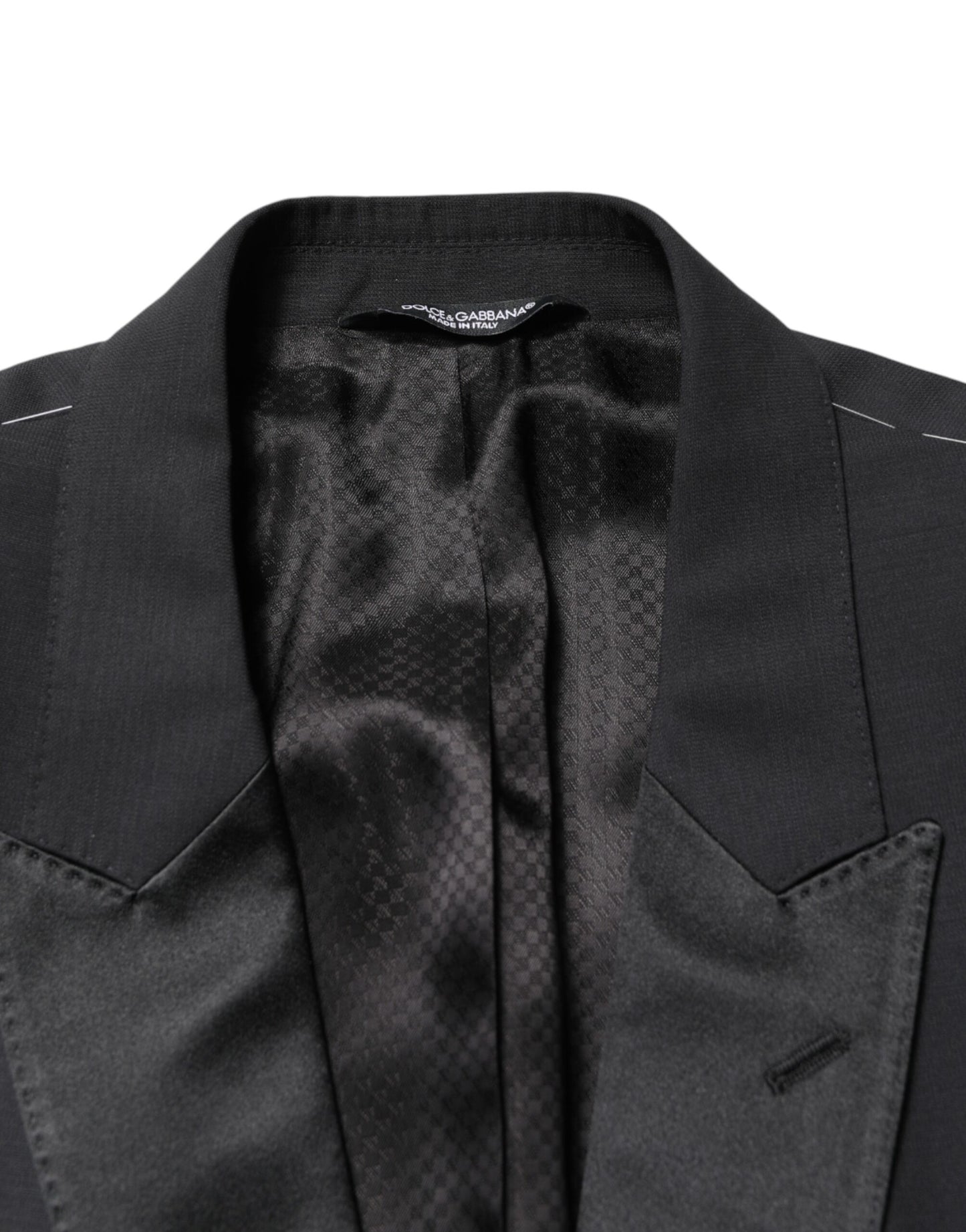 Dolce & Gabbana Black MARTINI Single Breasted Jacket Blazer