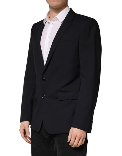 Dolce & Gabbana Black Wool Single Breasted 2 Button Blazer