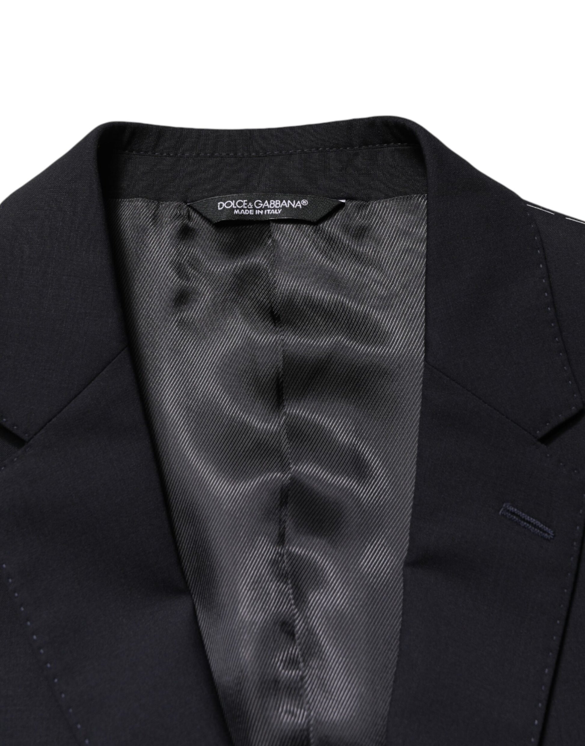 Dolce & Gabbana Black Wool Single Breasted 2 Button Blazer