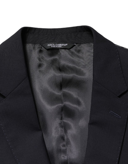 Dolce & Gabbana Black Wool Single Breasted 2 Button Blazer