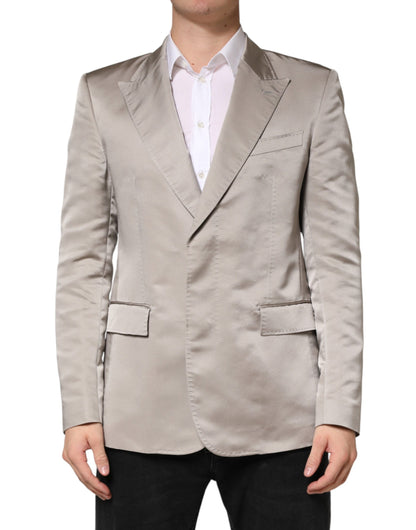 Dolce & Gabbana Beige Silk Single Breasted Men’s Blazer