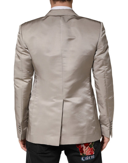 Dolce & Gabbana Beige Silk Single Breasted Men’s Blazer