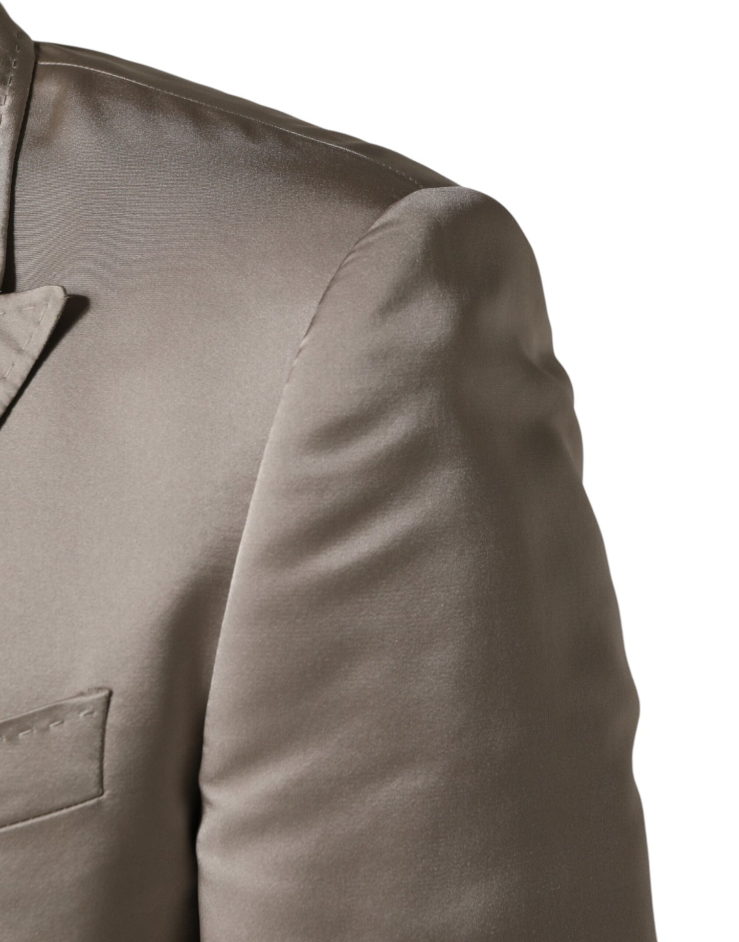 Dolce & Gabbana Beige Silk Single Breasted Men’s Blazer