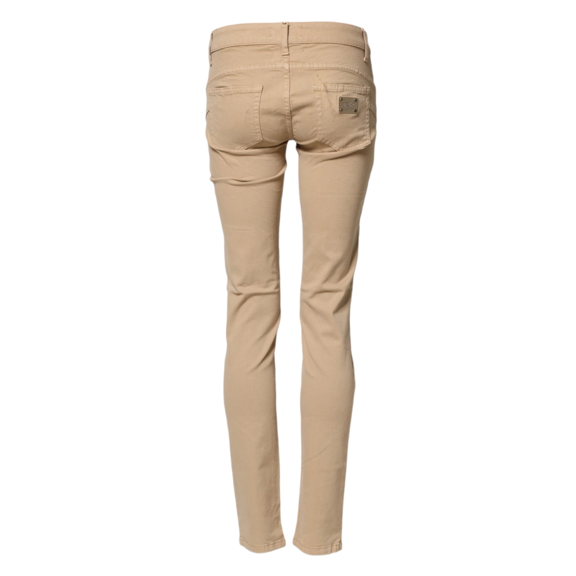Liu Jo Beige Skinny Low Waist Denim Casual Trouser Jeans