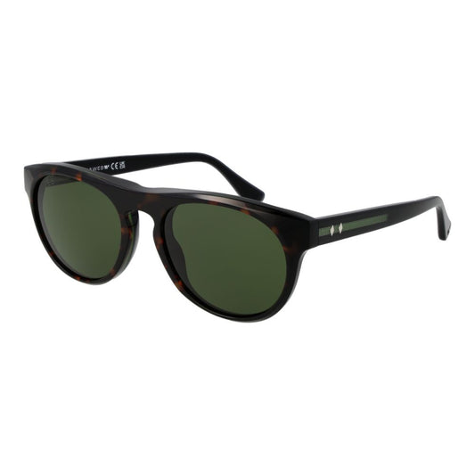Web Brown Acetate Sunglasses – Round Frame with Green Lenses