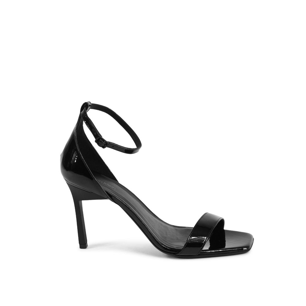 Calvin Klein Black Leather Stiletto Heel Sandals for Women