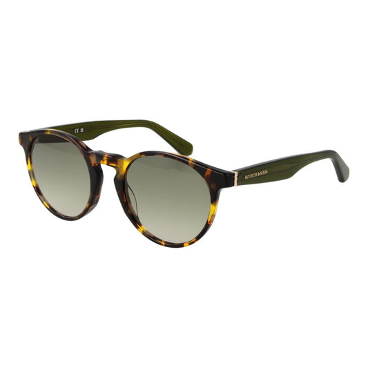 Scotch & Soda Unisex Sunglasses – Multicolor Full-Rim Frame, Green Gradient Lenses