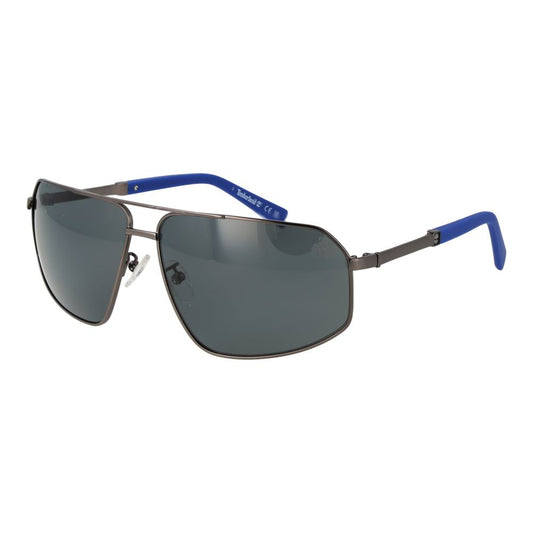 Timberland Men’s Sunglasses – Gunmetal Aviator Frame, Blue Polarized Lenses