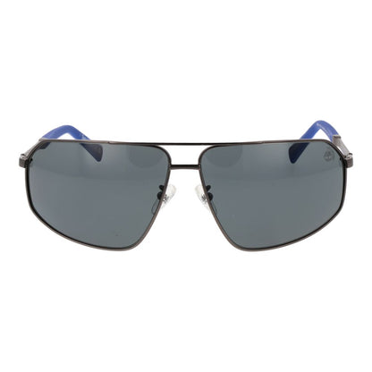 Timberland Men’s Sunglasses – Gunmetal Aviator Frame, Blue Polarized Lenses