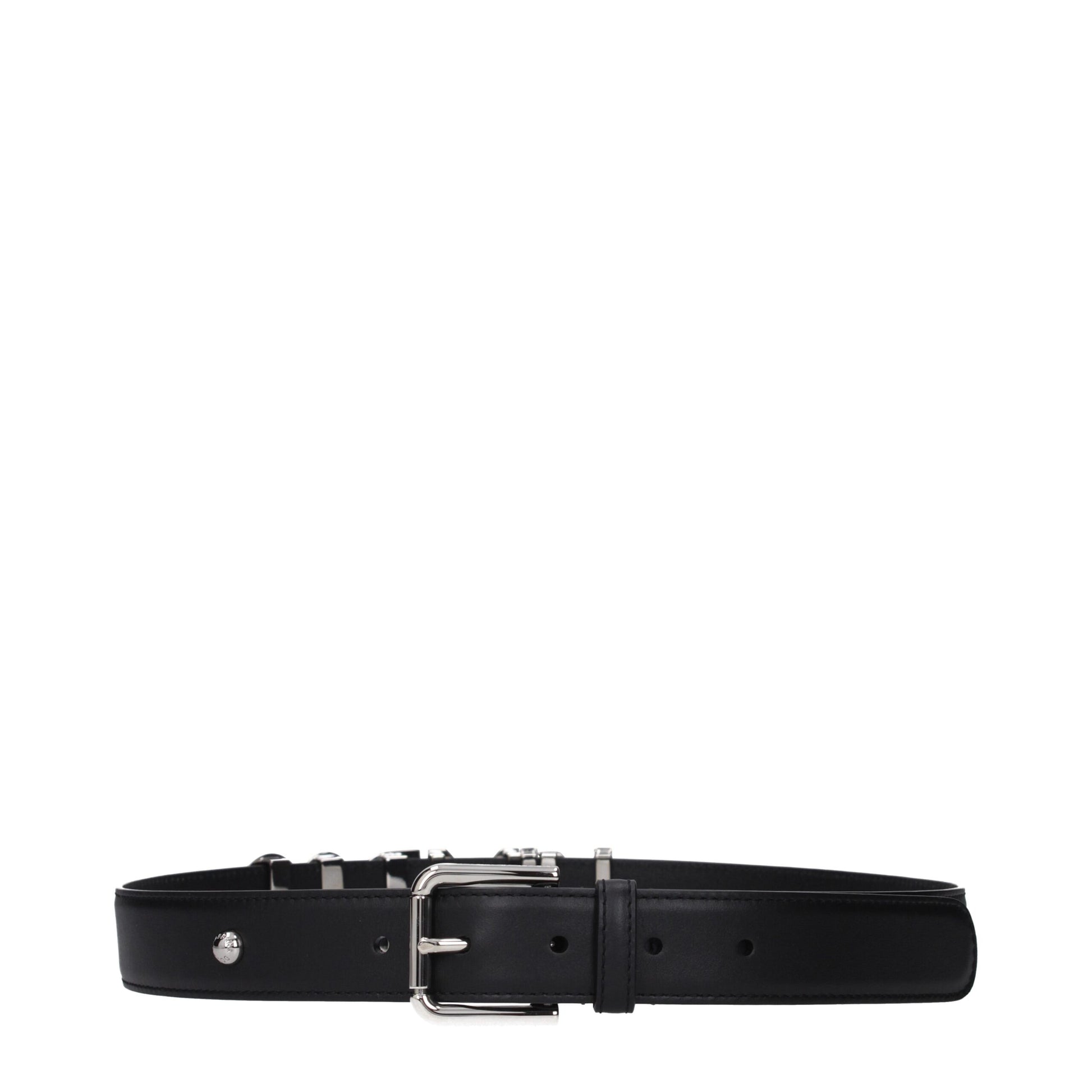 Dolce & Gabbana X Kim Black Leather Belt