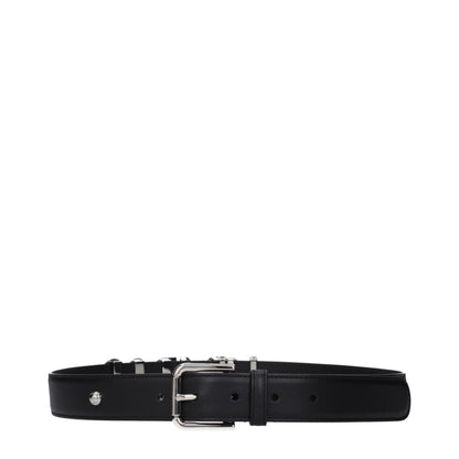Dolce & Gabbana X Kim Black Leather Belt