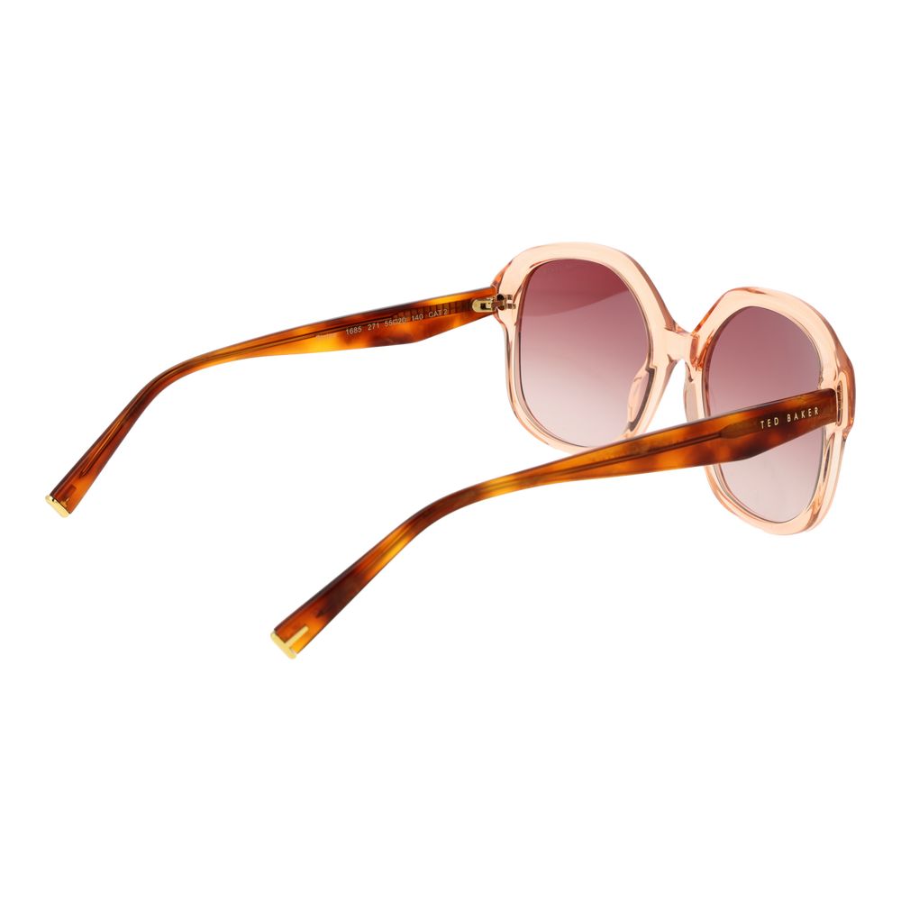 Ted Baker Women’s Sunglasses – Rose Acetate Frame, Brown Gradient Lenses