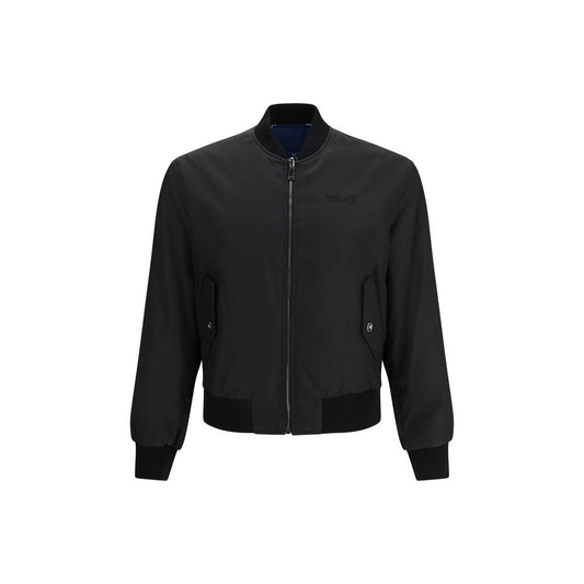 Versace Black Polyamide Bomber - Reversible Blouson