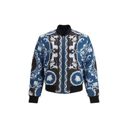 Versace Black Polyamide Bomber - Reversible Blouson