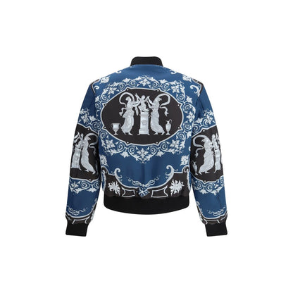 Versace Black Polyamide Bomber - Reversible Blouson