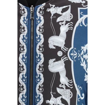 Versace Black Polyamide Bomber - Reversible Blouson