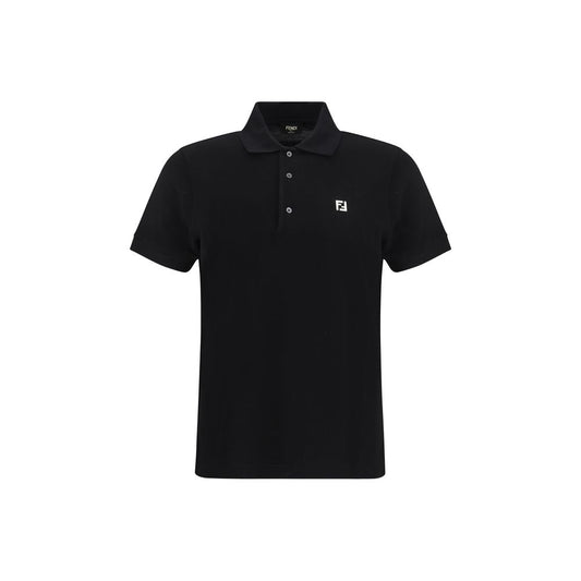 Fendi Black Cotton Polo Shirt - Elevate Your Everyday Wardrobe