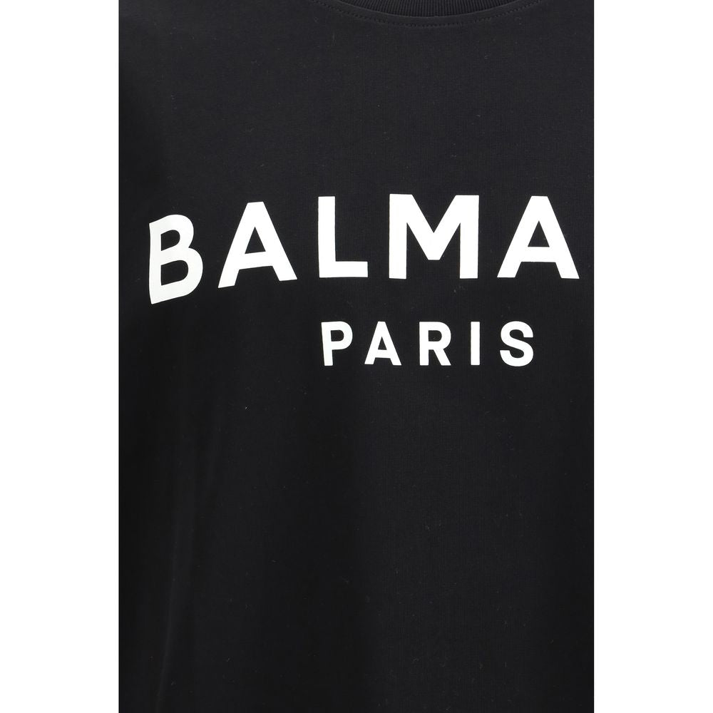 Balmain Black Cotton T-Shirt - Bold Luxury Statement