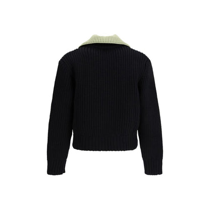 Namacheko Black Wool Cardigan - Evan Zipped Cardigan