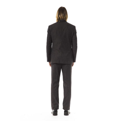 BYBLOS Brown Cotton Two-Piece Suit