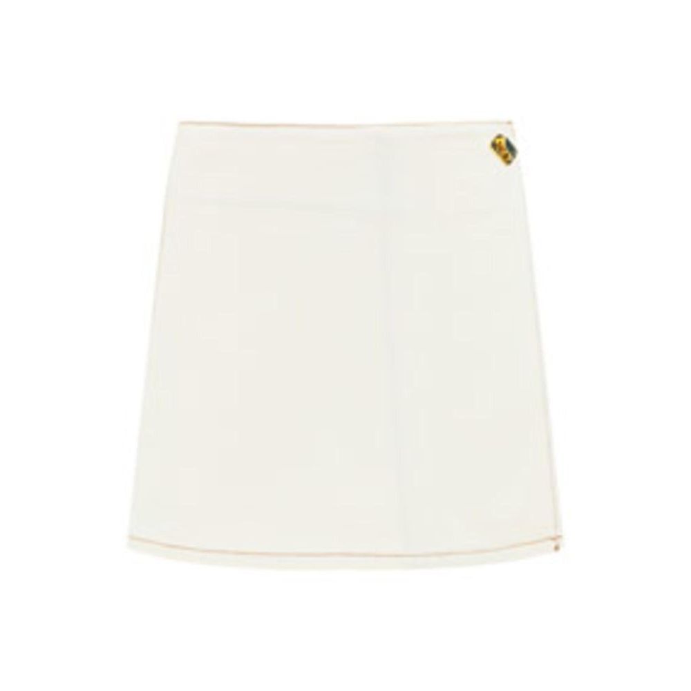 Ganni White Cotton Mini Skirt - Effortless Elegance