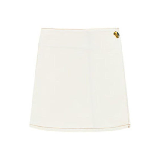 Ganni White Cotton Mini Skirt - Effortless Elegance